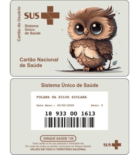 Cartão do SUS Personalizado em PVC